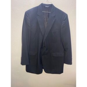 Jos. A. Bank Blazer Mens 48XL Black  100% Wool Two Button Extra Long
